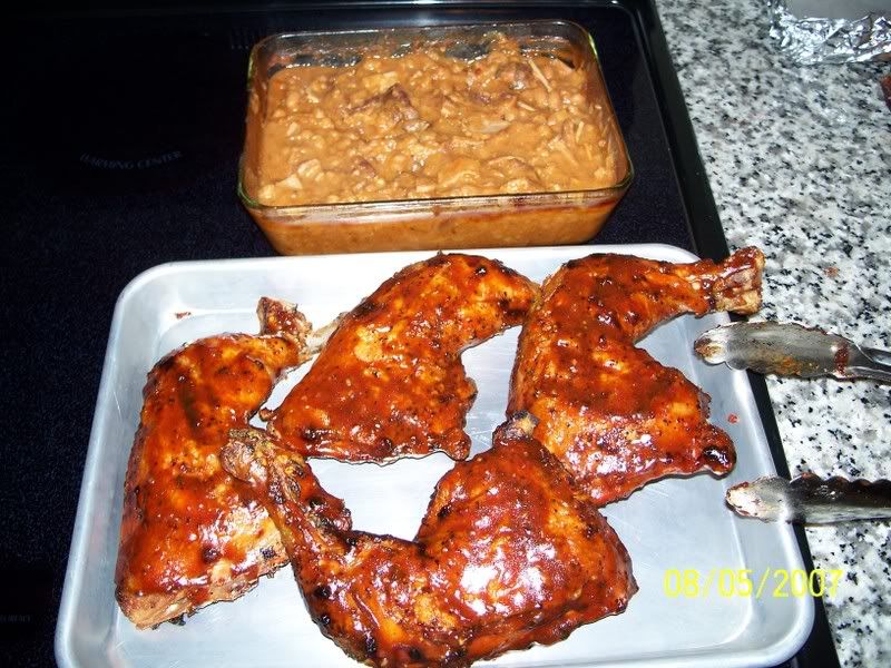BBQ Chicken & Baked Beans — Big Green Egg Forum